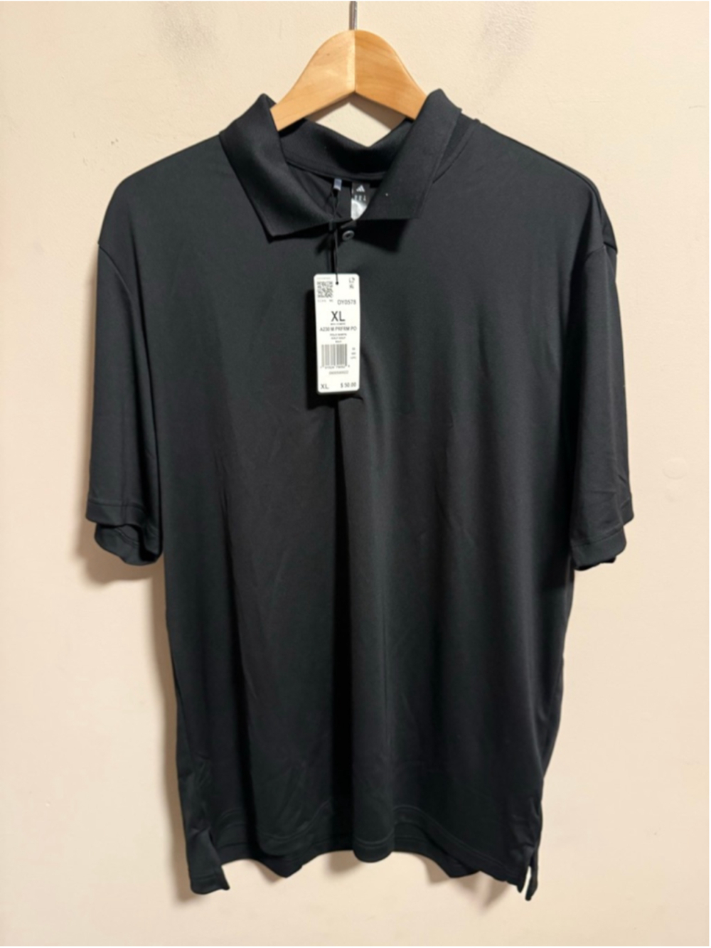NWT Adidas Performance Golf Polo Black- Men’s Size Large